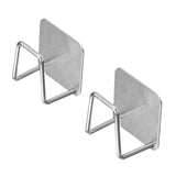 Maxbell Maxbell 2 Pieces Sponge Holder Easy to Install Adhesive Stainless Steel Hanging Rack silver