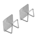 Maxbell Maxbell 2 Pieces Sponge Holder Easy to Install Adhesive Stainless Steel Hanging Rack silver