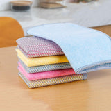 Maxbell Maxbell Mesh Microfiber Cleaning Cloth Reusable for Kitchen Cleaning Dishes Counters 10pcs Pink