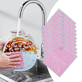 Maxbell Maxbell Mesh Microfiber Cleaning Cloth Reusable for Kitchen Cleaning Dishes Counters 10pcs Pink