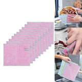 Maxbell Maxbell Mesh Microfiber Cleaning Cloth Reusable for Kitchen Cleaning Dishes Counters 10pcs Pink