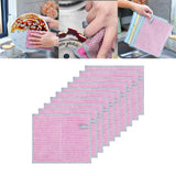 Maxbell Maxbell Mesh Microfiber Cleaning Cloth Reusable for Kitchen Cleaning Dishes Counters 10pcs Pink