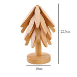 Maxbell Maxbell Wooden Coaster Decor Table Protection Novelty Statue Tree Shaped Nonslip Pad Natural