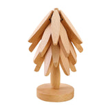 Maxbell Maxbell Wooden Coaster Decor Table Protection Novelty Statue Tree Shaped Nonslip Pad Natural