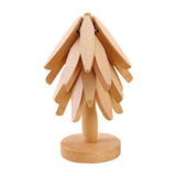 Maxbell Maxbell Wooden Coaster Decor Table Protection Novelty Statue Tree Shaped Nonslip Pad Natural