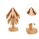Maxbell Maxbell Wooden Coaster Decor Table Protection Novelty Statue Tree Shaped Nonslip Pad Natural