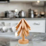 Maxbell Maxbell Wooden Coaster Decor Table Protection Novelty Statue Tree Shaped Nonslip Pad Natural
