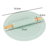 Maxbell Pastry Baking Mat and Rolling Pin Pie Crust Bake Mat for Pastry Cake Cooking