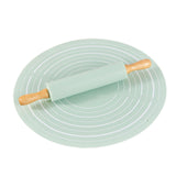 Maxbell Pastry Baking Mat and Rolling Pin Pie Crust Bake Mat for Pastry Cake Cooking