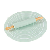 Maxbell Pastry Baking Mat and Rolling Pin Pie Crust Bake Mat for Pastry Cake Cooking
