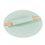 Maxbell Pastry Baking Mat and Rolling Pin Pie Crust Bake Mat for Pastry Cake Cooking