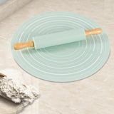 Maxbell Pastry Baking Mat and Rolling Pin Pie Crust Bake Mat for Pastry Cake Cooking