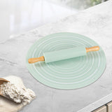 Maxbell Pastry Baking Mat and Rolling Pin Pie Crust Bake Mat for Pastry Cake Cooking