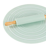 Maxbell Pastry Baking Mat and Rolling Pin Pie Crust Bake Mat for Pastry Cake Cooking
