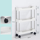 Maxbell Maxbell Storage Cart with Wheel Fruits Holder Rolling Utility Cart for Office Garage 3 layer Simple