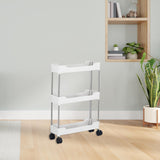 Maxbell Maxbell Storage Cart with Wheel Fruits Holder Rolling Utility Cart for Office Garage 3 layer Simple