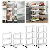 Maxbell Maxbell Storage Cart with Wheel Fruits Holder Rolling Utility Cart for Office Garage 3 layer Simple