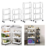 Maxbell Maxbell Storage Cart with Wheel Fruits Holder Rolling Utility Cart for Office Garage 3 layer Simple