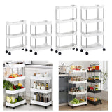 Maxbell Maxbell Storage Cart with Wheel Fruits Holder Rolling Utility Cart for Office Garage 3 layer Simple