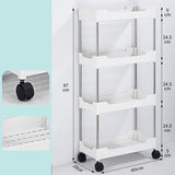 Maxbell Maxbell Storage Cart with Wheel Fruits Holder Rolling Utility Cart for Office Garage 4 layer Widened