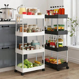 Maxbell Maxbell Storage Cart with Wheel Fruits Holder Rolling Utility Cart for Office Garage 4 layer Widened