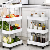 Maxbell Maxbell Storage Cart with Wheel Fruits Holder Rolling Utility Cart for Office Garage 4 layer Widened