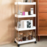 Maxbell Maxbell Storage Cart with Wheel Fruits Holder Rolling Utility Cart for Office Garage 4 layer Widened
