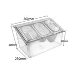 Maxbell Maxbell Chilled Condiment Server Taco with Lid Bar Garnish Holder Wedding Receptions 3 Different Slot