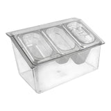 Maxbell Maxbell Chilled Condiment Server Taco with Lid Bar Garnish Holder Wedding Receptions 3 Different Slot