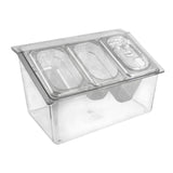 Maxbell Maxbell Chilled Condiment Server Taco with Lid Bar Garnish Holder Wedding Receptions 3 Different Slot