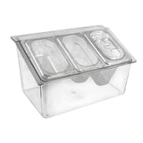 Maxbell Maxbell Chilled Condiment Server Taco with Lid Bar Garnish Holder Wedding Receptions 3 Different Slot