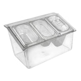 Maxbell Maxbell Chilled Condiment Server Taco with Lid Bar Garnish Holder Wedding Receptions 3 Different Slot