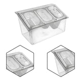 Maxbell Maxbell Chilled Condiment Server Taco with Lid Bar Garnish Holder Wedding Receptions 3 Different Slot