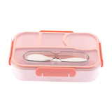 Maxbell Maxbell Bento Lunch Box Cookware Smooth Edge Lunch Case for Kitchen Traveling Office Red