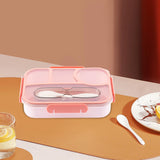 Maxbell Maxbell Bento Lunch Box Cookware Smooth Edge Lunch Case for Kitchen Traveling Office Red