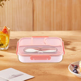 Maxbell Maxbell Bento Lunch Box Cookware Smooth Edge Lunch Case for Kitchen Traveling Office Red