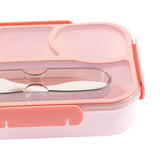 Maxbell Maxbell Bento Lunch Box Cookware Smooth Edge Lunch Case for Kitchen Traveling Office Red