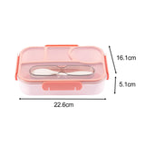 Maxbell Maxbell Bento Lunch Box Cookware Smooth Edge Lunch Case for Kitchen Traveling Office Red