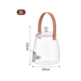 Maxbell 2xDrink Dispenser for Fridge Clear Beverage Liquid Drink Container for Camping