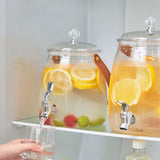 Maxbell 2xDrink Dispenser for Fridge Clear Beverage Liquid Drink Container for Camping