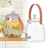 Maxbell 2xDrink Dispenser for Fridge Clear Beverage Liquid Drink Container for Camping