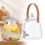 Maxbell 2xDrink Dispenser for Fridge Clear Beverage Liquid Drink Container for Camping