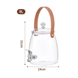 Maxbell 2xDrink Dispenser for Fridge Clear Beverage Liquid Drink Container for Camping