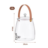 Maxbell 2xDrink Dispenser for Fridge Clear Beverage Liquid Drink Container for Camping