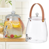 Maxbell 2xDrink Dispenser for Fridge Clear Beverage Liquid Drink Container for Camping
