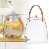 Maxbell 2xDrink Dispenser for Fridge Clear Beverage Liquid Drink Container for Camping