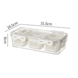 Maxbell Maxbell Fridge Organizer Bin 6in1 Refrigerator Food Fresh Box for Garlic Nuts Fruits
