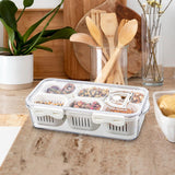Maxbell Maxbell Fridge Organizer Bin 6in1 Refrigerator Food Fresh Box for Garlic Nuts Fruits