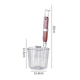Maxbell Maxbell Pasta Strainer Colander Flat Cylinder Strainer for Camping Chips Onion Rings 12cm