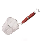 Maxbell Maxbell Pasta Strainer Colander Flat Cylinder Strainer for Camping Chips Onion Rings 13.5cm